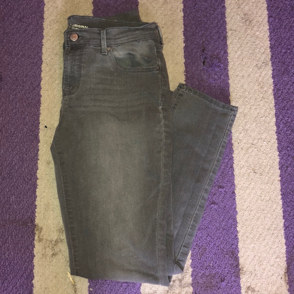 gray jeans